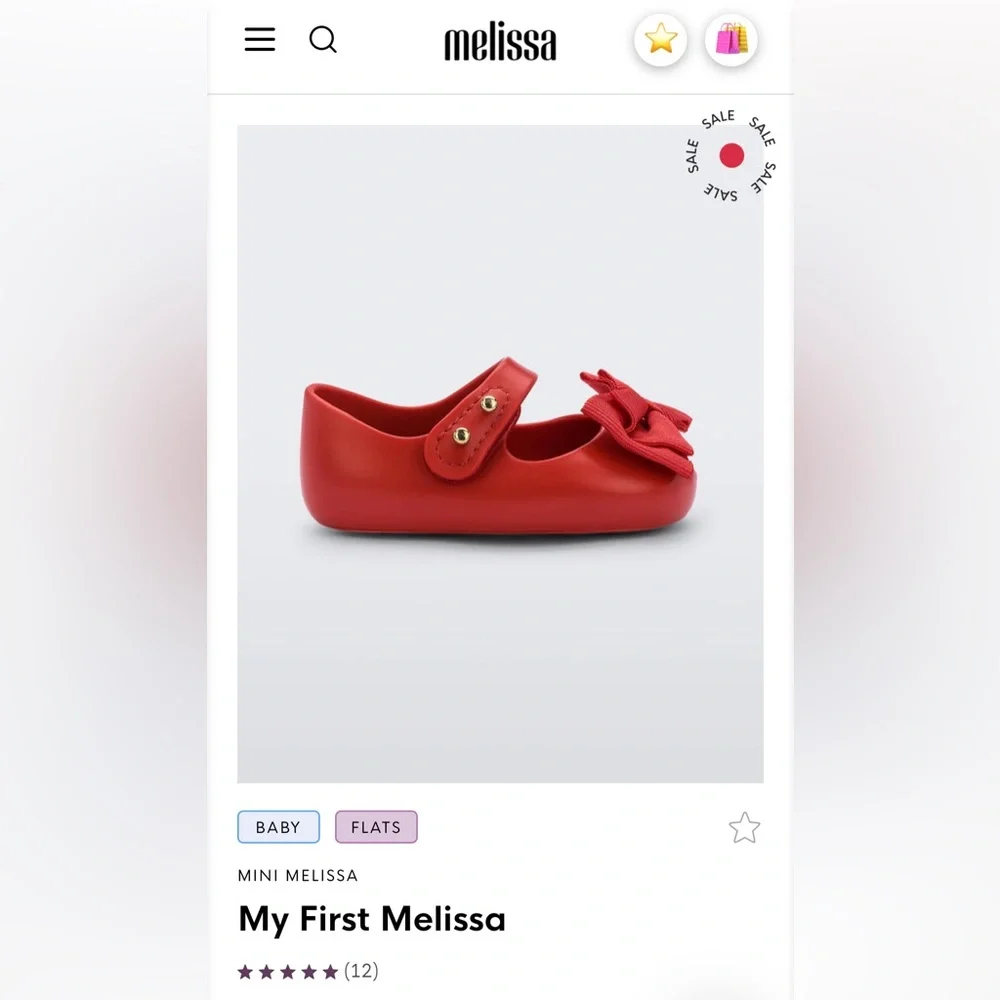NWT MINI MELISSA My First Mini Melissa Baby Ultragirl Mary Jane Flat Size 3